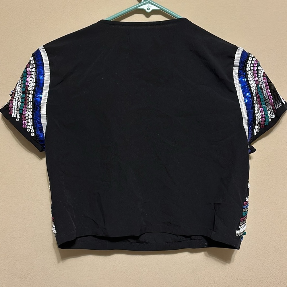 Nbd “The Xnaven Twins” Multicolored Sequin Crop T… - image 3